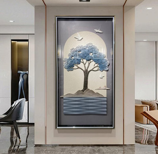 "Ocean Serenity" 3D Vertical Wall Art