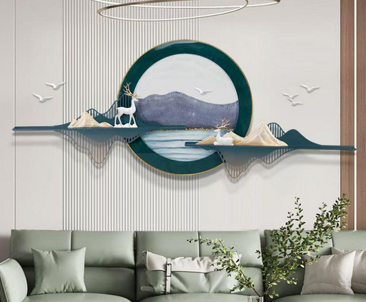 "Azure Coast" 3D Horizontal Landscape with Integrated LED Light