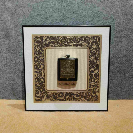 A Better Life: Embossed Hip Flask Wall Art