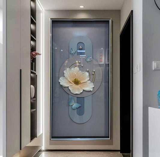 "Tranquil Passage" 3D Vertical Floral Wall Art