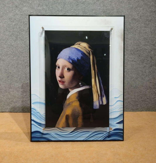 Oceanic Pearl: Modern Vermeer Wall Art