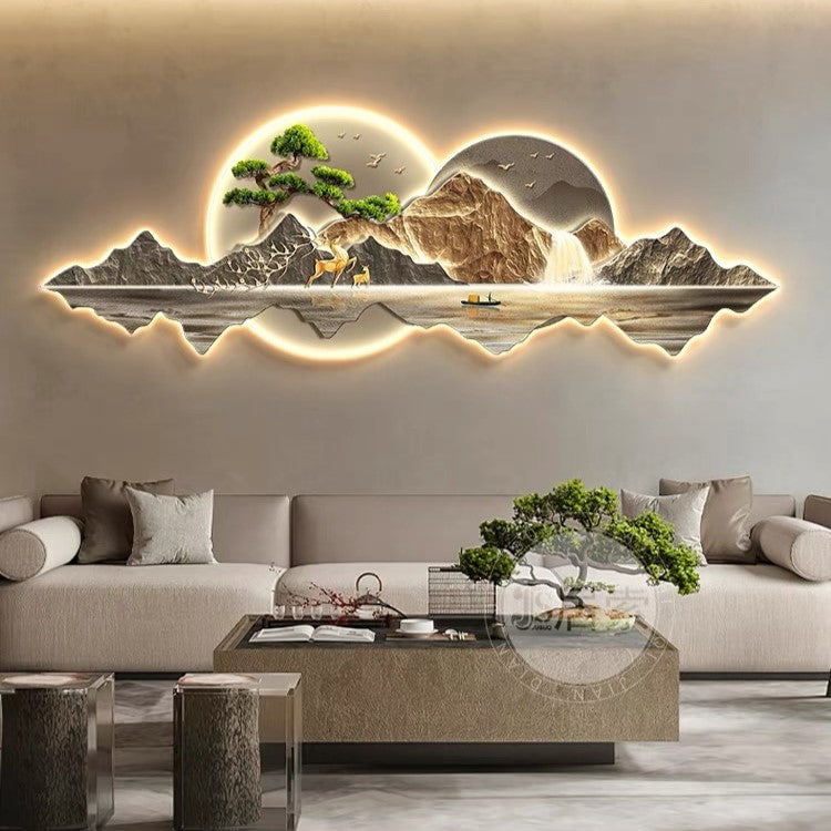 Twilight Cascade LED Wall Art