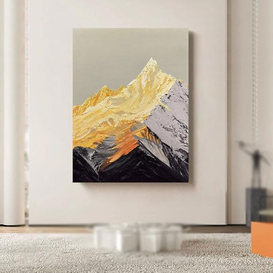 Majestic Peak 3D Textured Handcrafted Landscape Painting