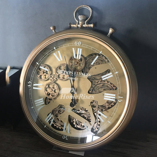 "Golden Pocket Watch" Grand Wall Clock