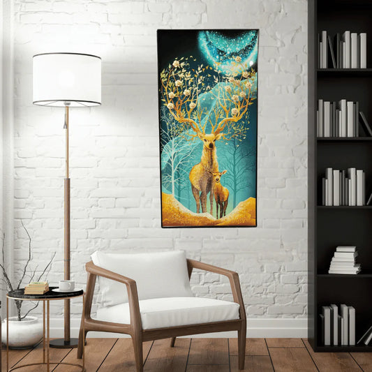 "Starlight Deer Family" Crystal Art for Enchanted Home Decor