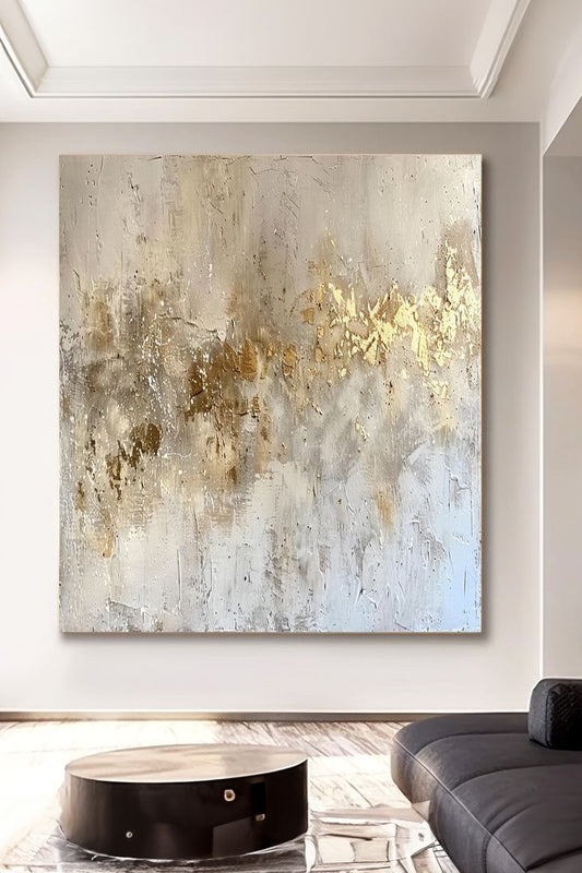 Golden Horizon 3D Textured Handcrafted Landscape Painting