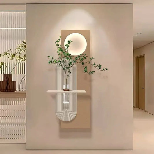Lunar Arbor - Modern Illuminated Wall Art with Botanical Display