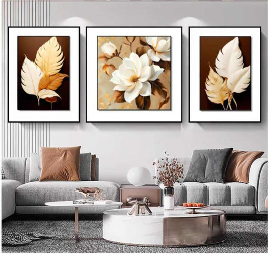 "Golden Magnolia" Botanical Wall Art Set