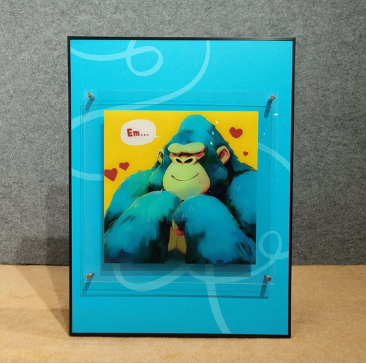 Sweet Em...otion Gorilla: Playful & Heartfelt Luxury Wall Art