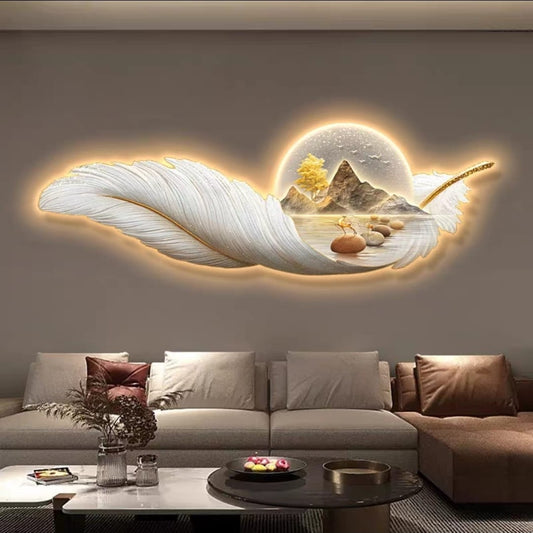 Elegant 3D Porcelain Crystal Painting Set with LED Illumination