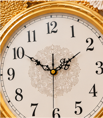 Butterfly & Lotus Disc Metal Wall Clock 21 x 40.5 Inch