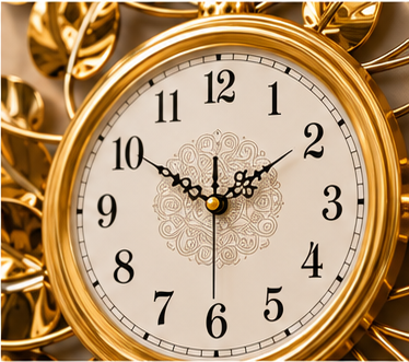 Golden Tree of Life Metal Wall Clock 36 x 33 Inch