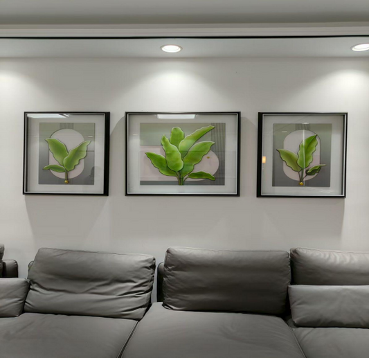 Verdant Elegance – 3 Piece Luxury Wall Decor Set