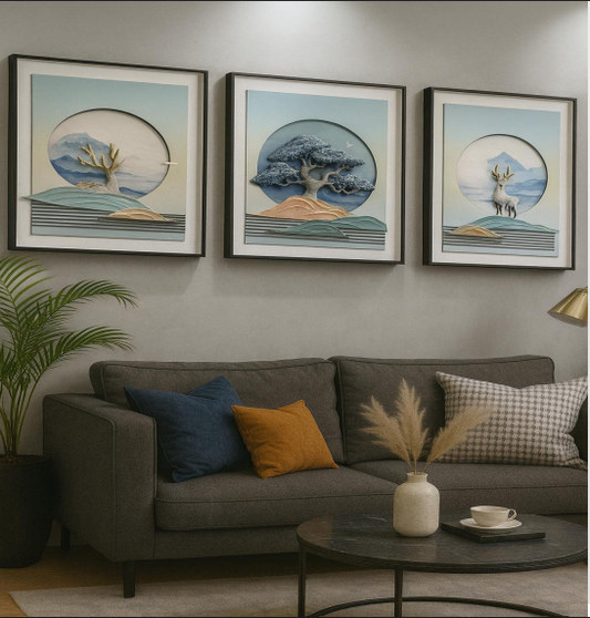 Luxury Circular Forest-Themed Wall Art