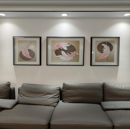 Feathered Grace – 3 Piece Luxury Wall Decor Set