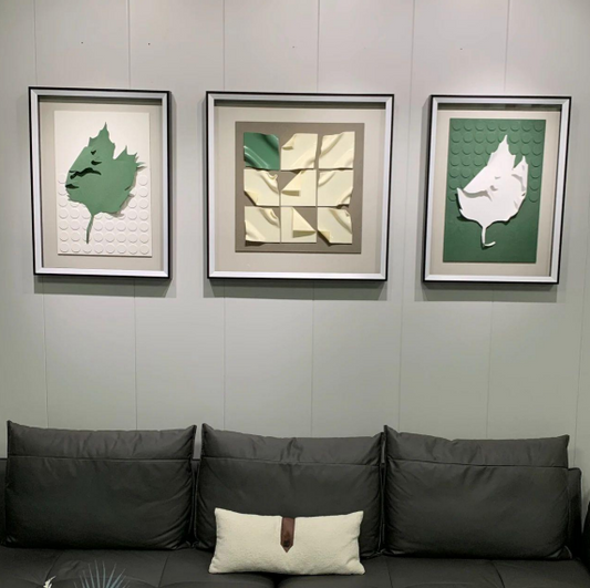 Abstract Leaves – 3 Piece Luxury Wall Decor Set