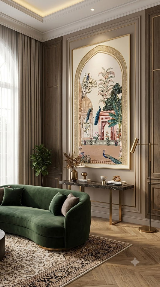 Palace archway crystal glass wall art