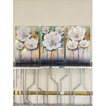  Set of 3 Crystal Glass Painting For Wall Decor [16x24 inch each]