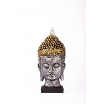 Buddha Face  Gray - 13"  