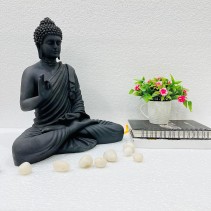 Black 15 Inch Buddha Statue 