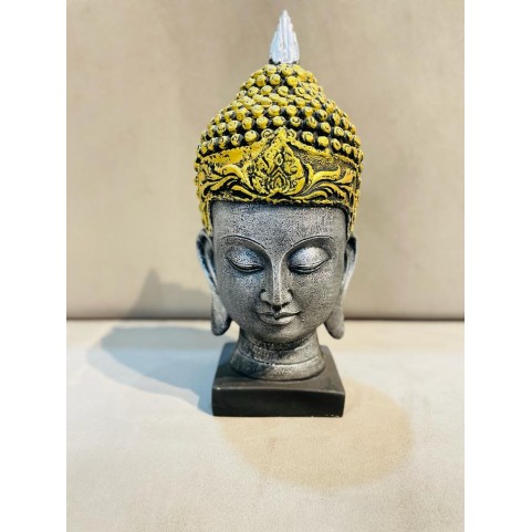 Buddha Face  Gray - 13"  