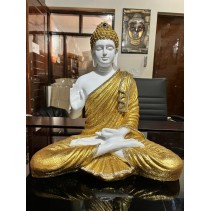 Golden White Dimond 15 Inch Buddha Statue 
