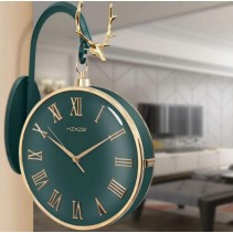 Double Sided Modern Wall Clock - Green